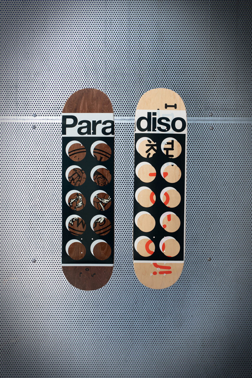 Skateboard Pop Bruin/Blanco