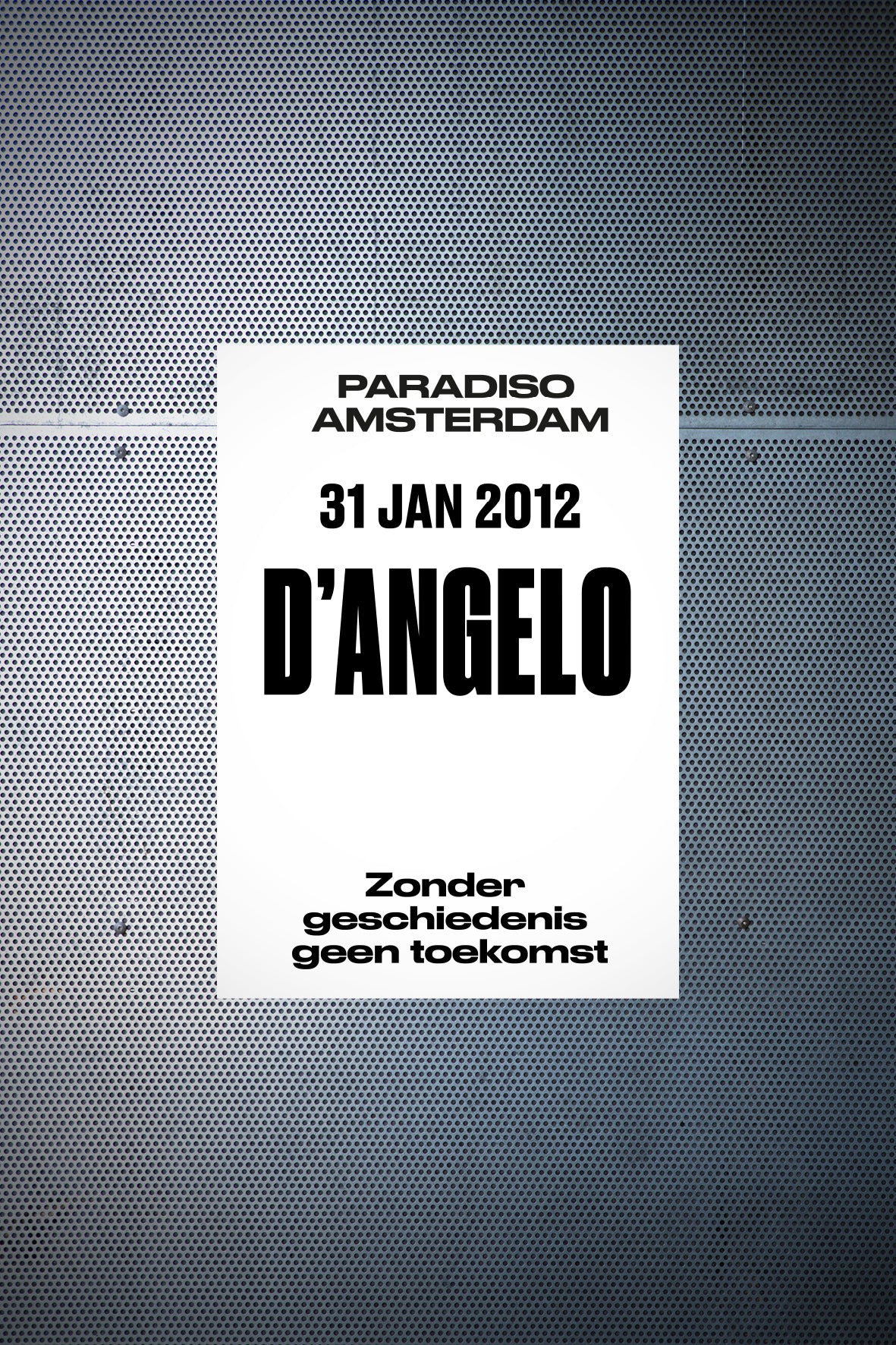 Poster: D'Angelo in Paradiso • 31 januari 2012 (herdruk)