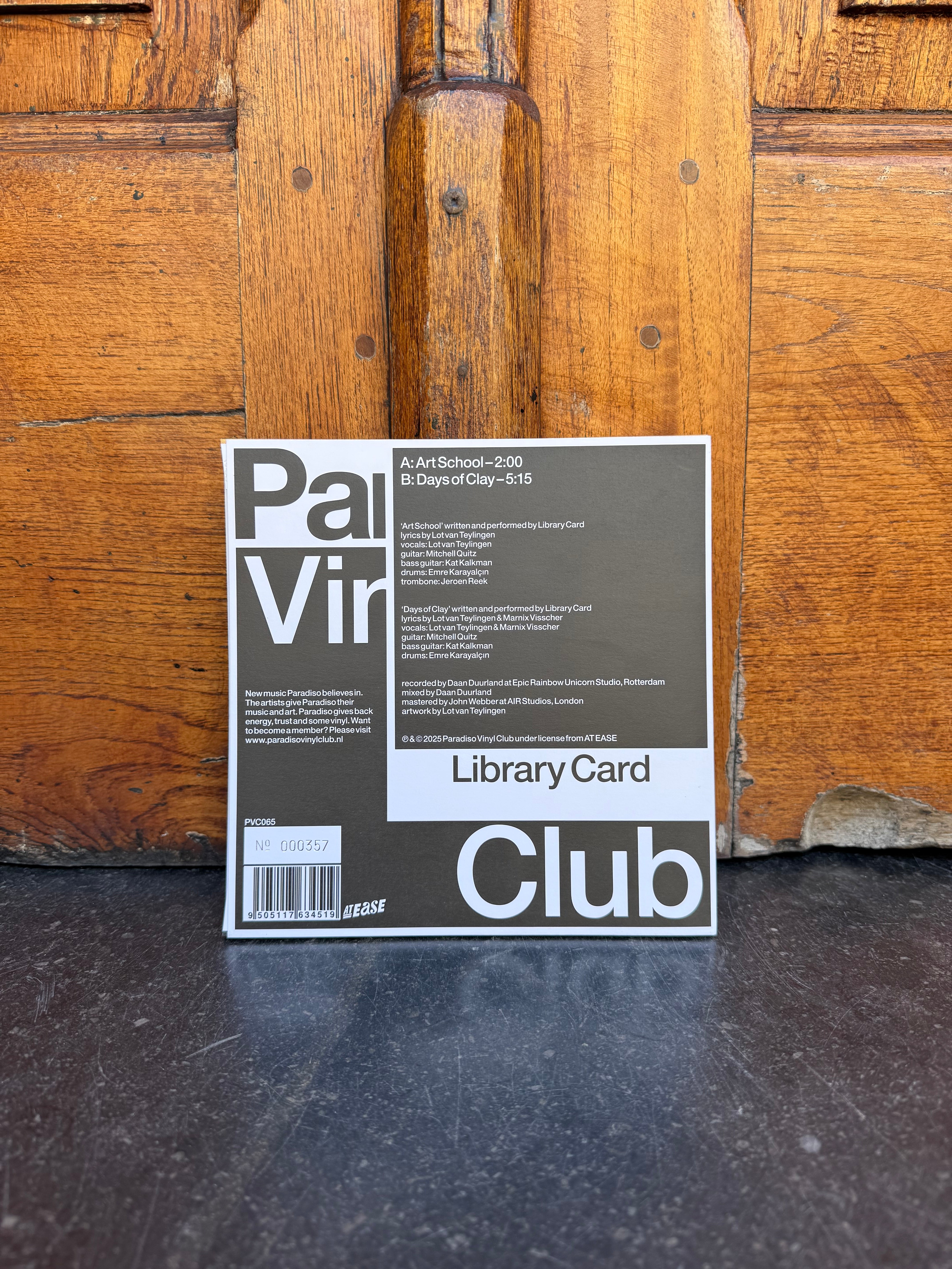 Library Card - Art School / Days of Clay (PVC065)